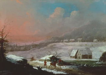 Paisaje invernal alemán, siglo XVIII